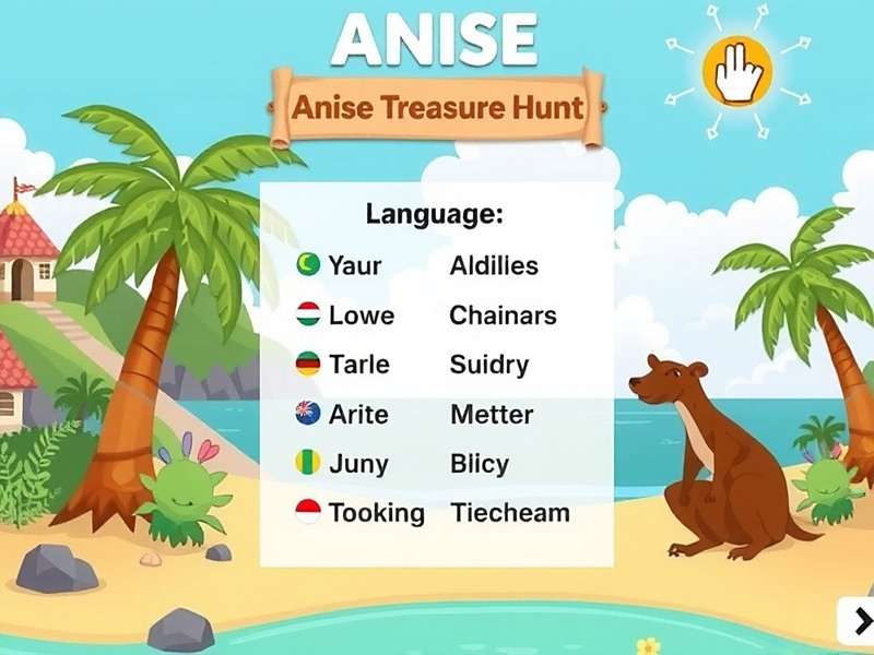 Anise Treasure Hunt Language Selection